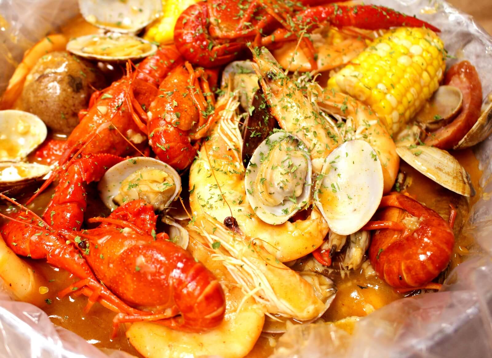 Seafood Combo 1 - Crawfish, Shrimp And Clam