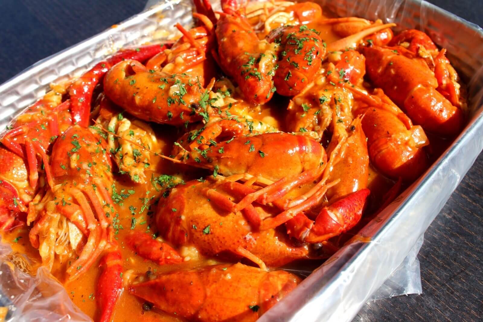 Exquisite cajun boil style shrimp dish.
