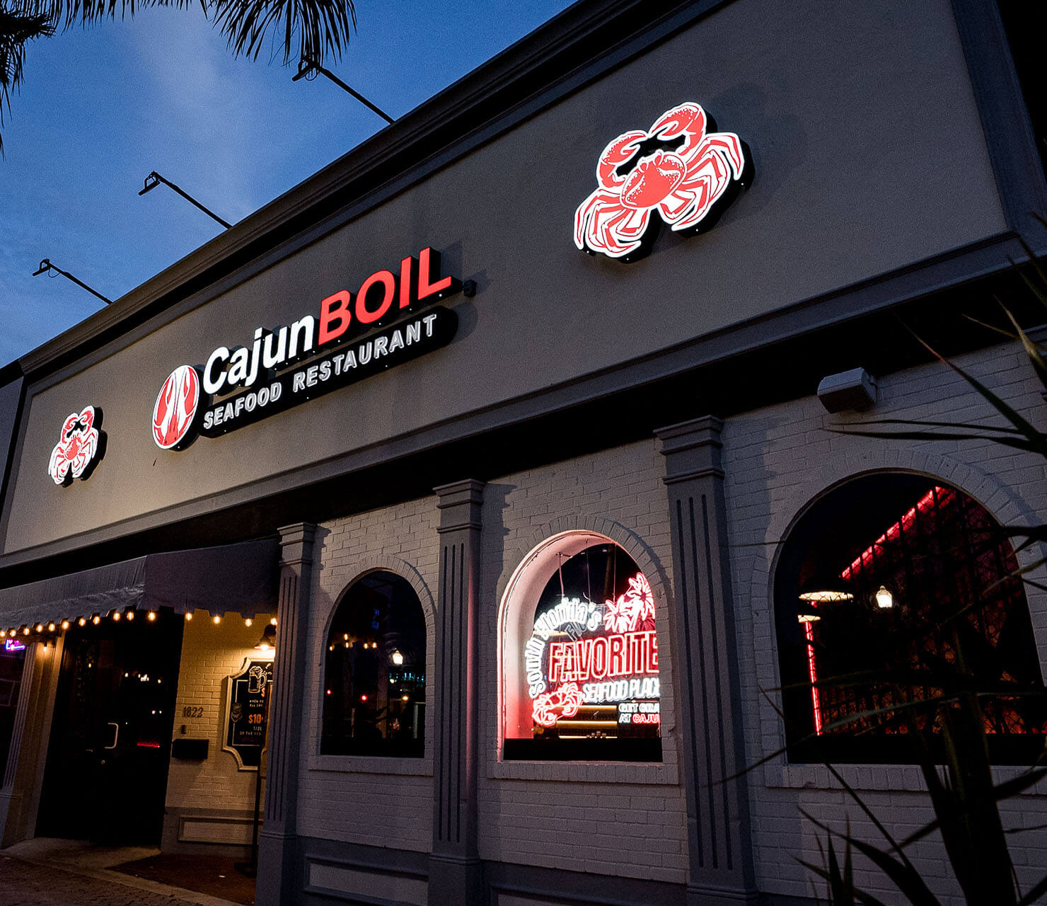 Image of the front of Cajun Boil Hollywood seafood restaurant